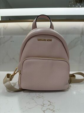 Michael Kors Blush Pink Pebbled Leather Mini Backpack